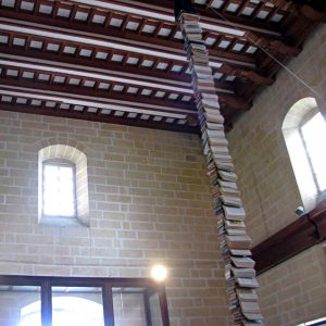 Art installation using books for the Malta Book Fair